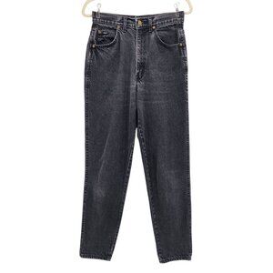 Vintage Chic Womens 10 Jeans High Rise Mom Barrel Distressed Black Nineties